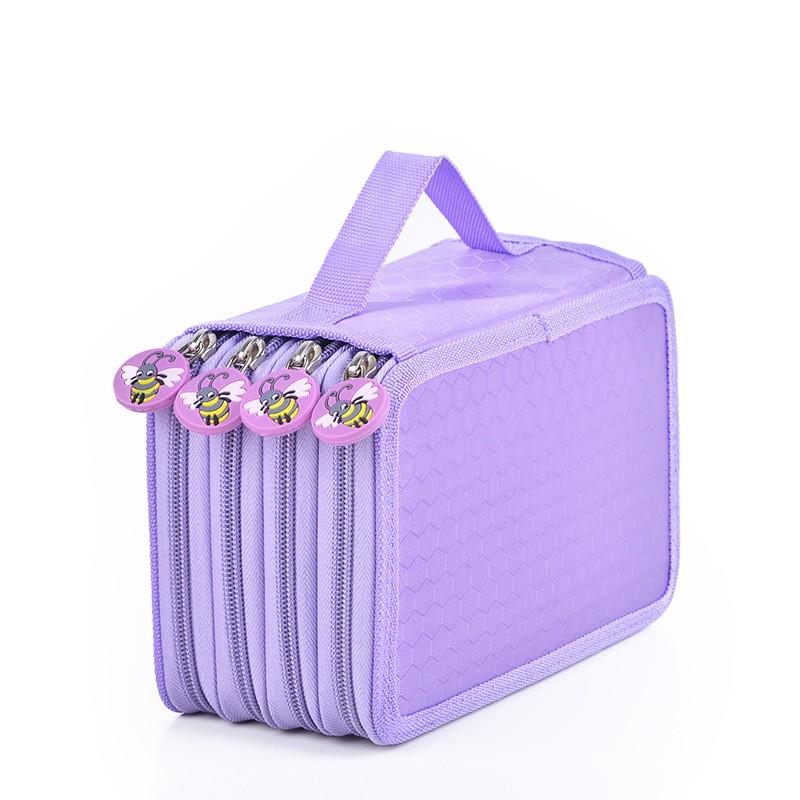 

72-Slot Art Pen Bag: Four-Layer Handheld Storage for Colored Brushes and Stationery