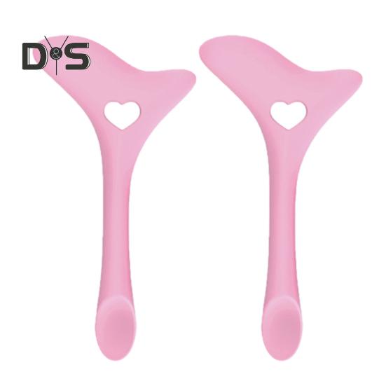 

2 шт. трафаретов для подводки глаз, шаблон для макияжа с крыльями для начинающих, многоцелевой силиконовый инструмент для макияжа глаз, аппликатор для туши и помады 2pcs розовый