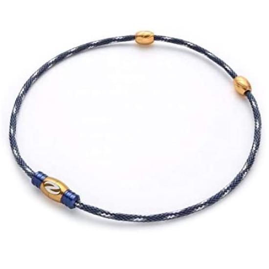 Zaoral Recovery Navy and N73222 Necklace, Gold, Medium,