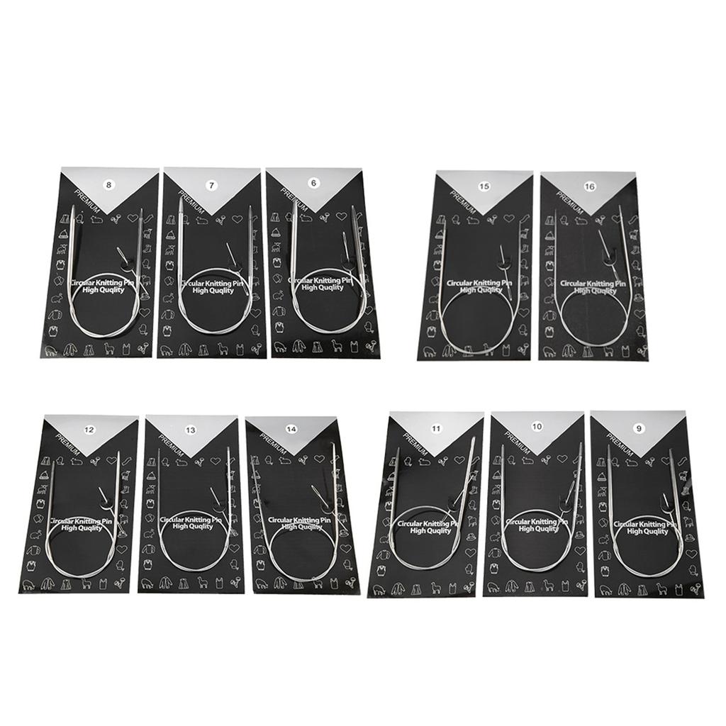 11pcs 436580cm Multi Size Circular Knitting Needle Handcraft Sweater Weave Needle Set(80cm)