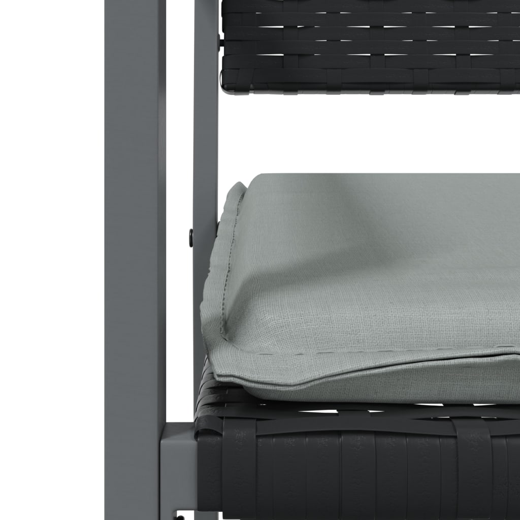Vidaxl 5-Cz. Set di Mobili da Giardino con Cuscini, Polyrattan e Acciaio