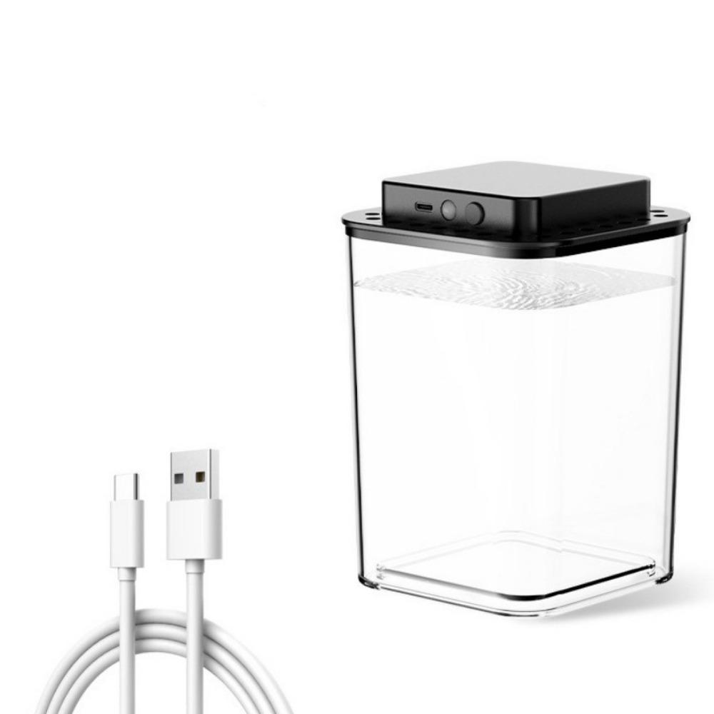 Transparent Betta Fish Tank USB Charging Intelligent Sensing Desktop Fish Bowl LED Light Plastic Figure Display Case Aquarium