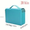 200/250 Hole PU Leather Large Capacity Shockproof Pencil Bag Student Art Pencil Stationery Storage Bag Multi-Layer Zipper Portable Portable Bag