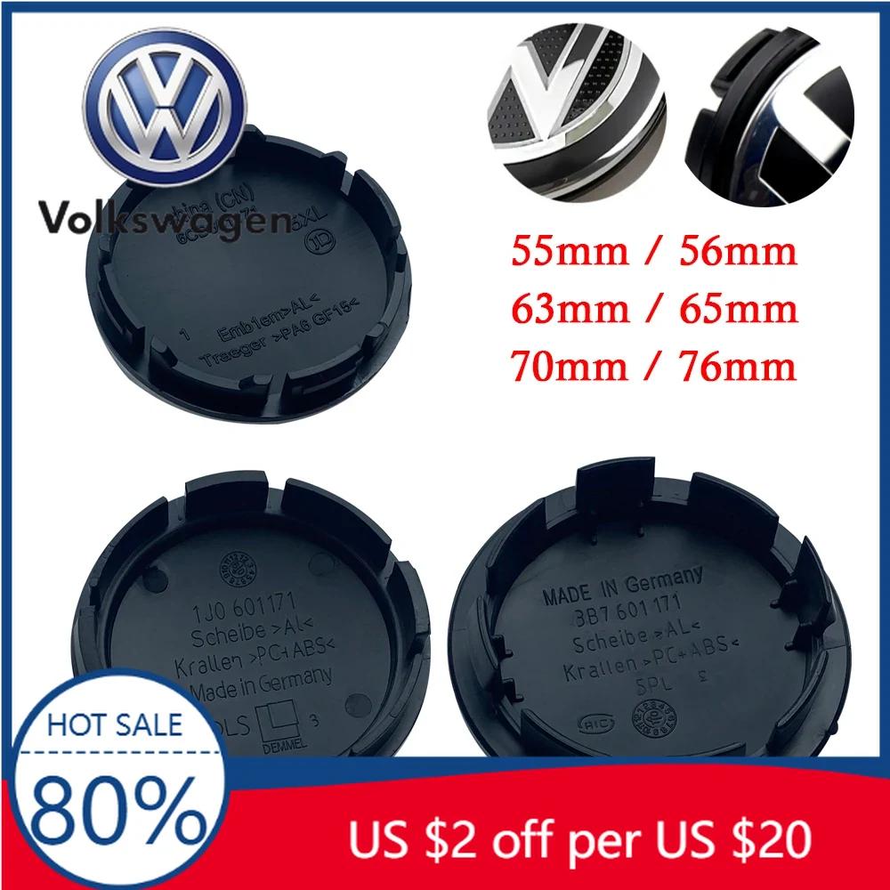 Pour VW Volkswagen Jetta MK5 Golf 4 Pièces 55mm 56mm 65mm 70mm Cache-moyeu de Roue de Voiture pour VW Volkswagen Jetta MK5 Golf Pa