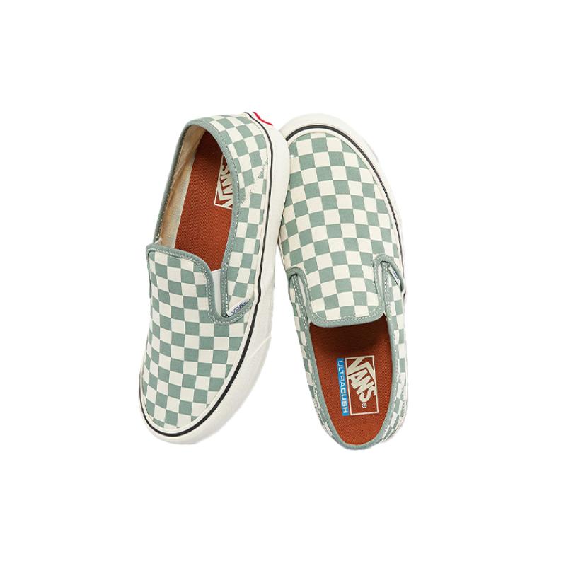 Vans Slip On Low Tops Casual Skateboarding Shoes Unisex Green White Vans VN0A5HYQB8O
