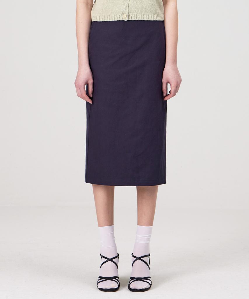 Pildeoseu Women'S Feminine Button Wrap Long Skirt Navy