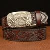 Männer Adler Schnalle Rindsleder Gürtel Qualität Legierung Automatische Schnalle Wasitbad Strap Echtes Leder Geschenk Business Beltbelt