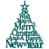Hölzerner Grüner Froher Weihnachtsbaum Wandbehang Prunkstück Wir wünschen Ihnen ein frohes Weihnachtsfest und ein glückliches neues Jahr | Weihnachtsdekorationsartikel