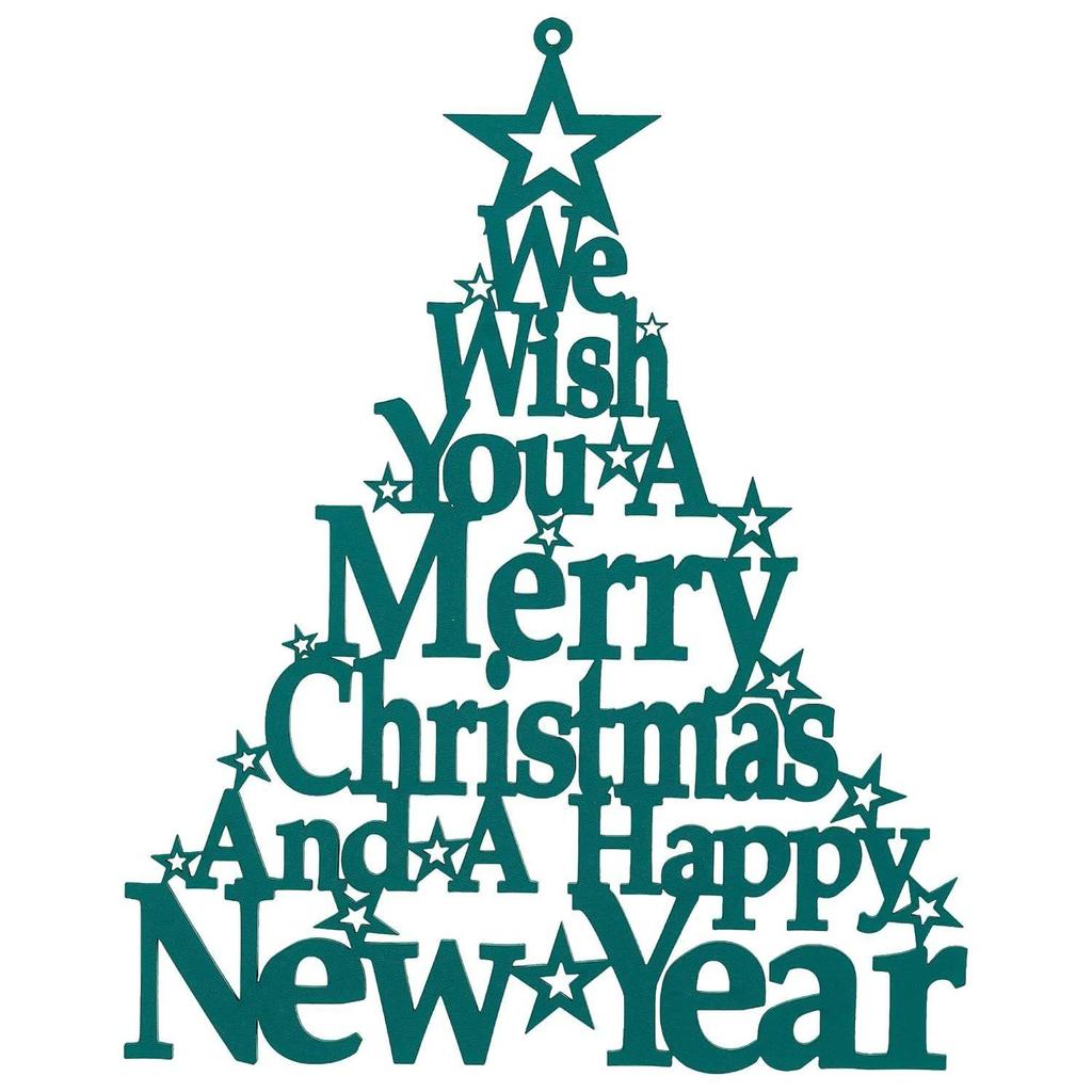 Hölzerner Grüner Froher Weihnachtsbaum Wandbehang Prunkstück Wir wünschen Ihnen ein frohes Weihnachtsfest und ein glückliches neues Jahr | Weihnachtsdekorationsartikel