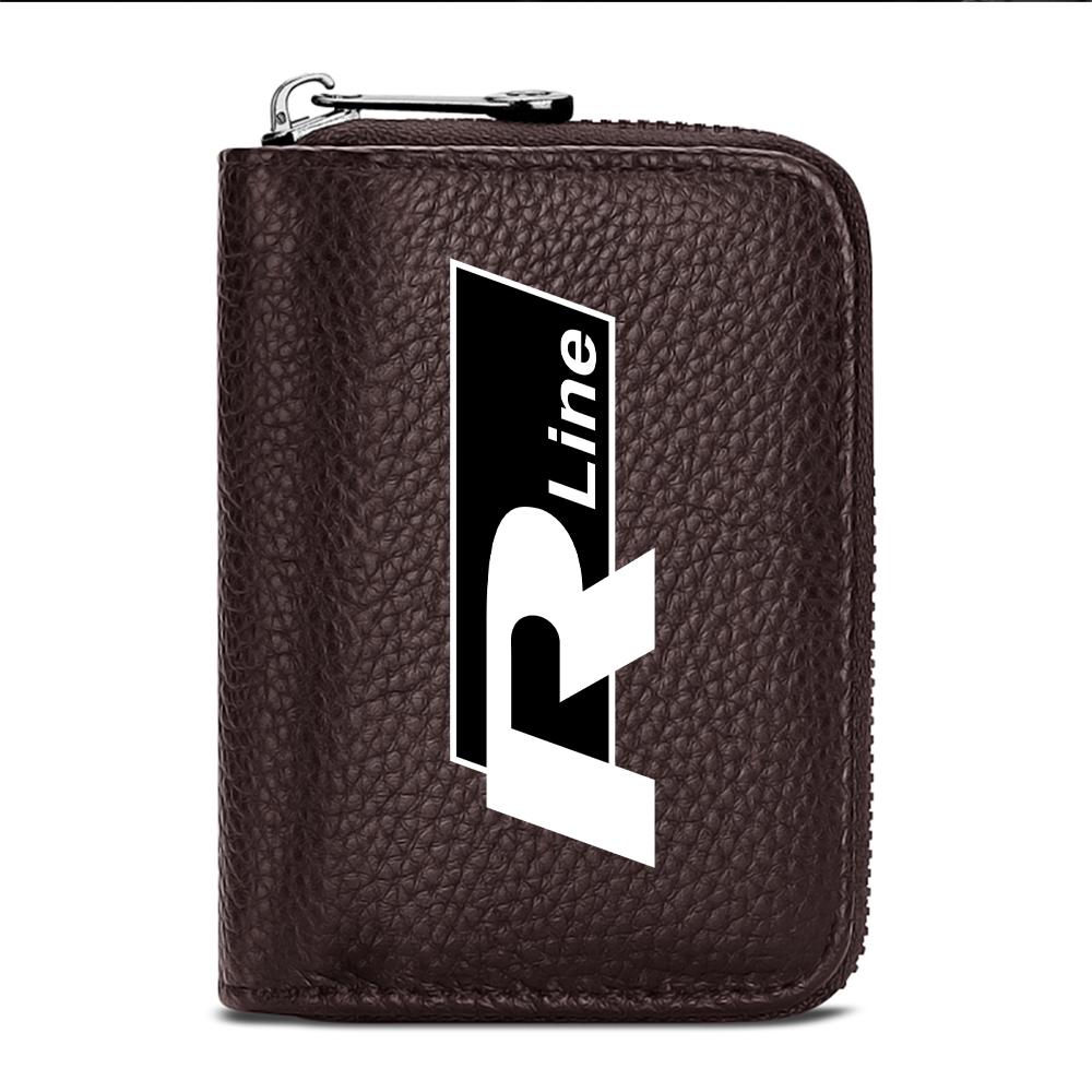 1 pièce Portefeuille de voyage multifonction Porte-billets carte d'identité Organisateur Porte-espèces Sac Pour Volkswagen Golf 7 5 4 6 Mk4 VW Tiguan Mk7 Qx0