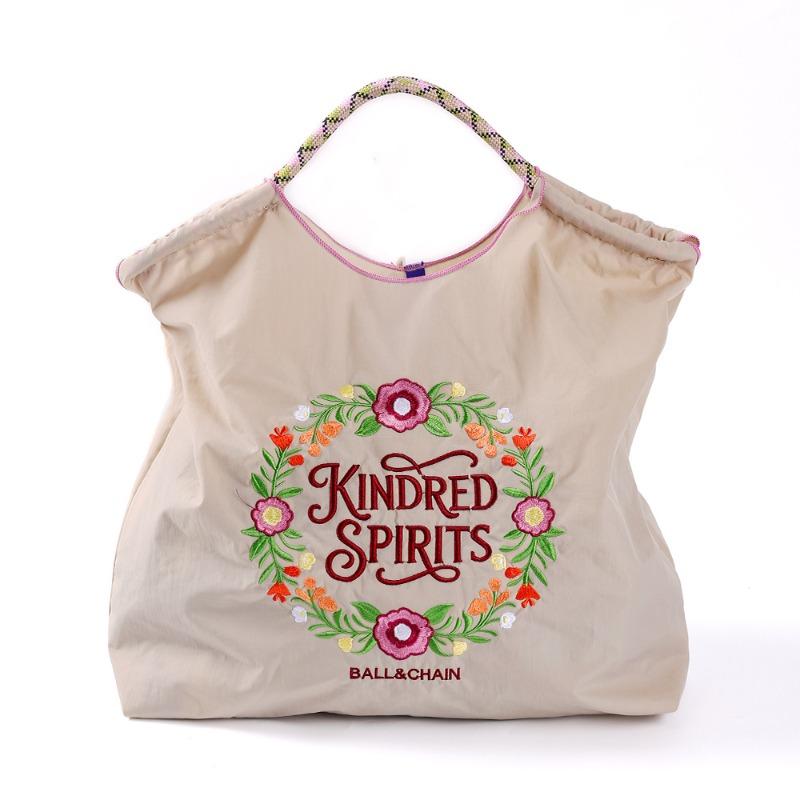 Nylon handbag bag new embroidered large capacity ball chain shoulder tide messenger tote bag