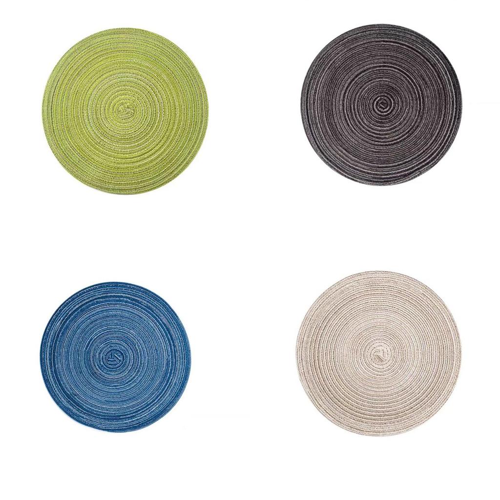 Nordic Style Rattan Woven Table Mat With Heat Resistant Cotton Pad For Home Dining Decor