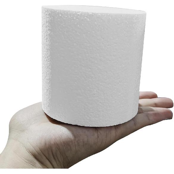 MECCANIXITY Round Foam Cake Dummy 4 Inch x 4 Inch Circle Dummy Cake Set for Wedding Cakes, Birthday Cakes, Crafts, and Window Displays 2 Pack