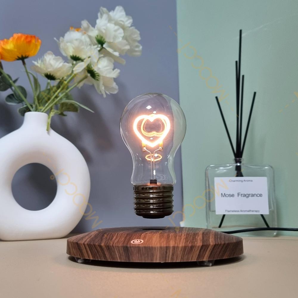 Custom Magnetic Levitating Floating Wireless LED Light Bulb for Desk Lamp Home Room Office Magnetic Levitating Floating