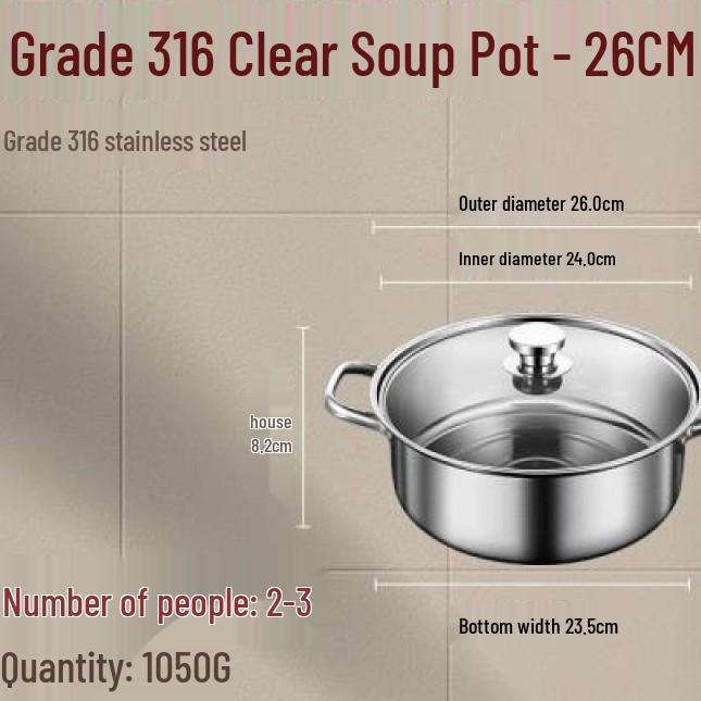 

Food Grade 316 Stainless Steel Stockpot for Induction Cooktops, featuring a Mandarin Duck design, suitable for 3-4 people.