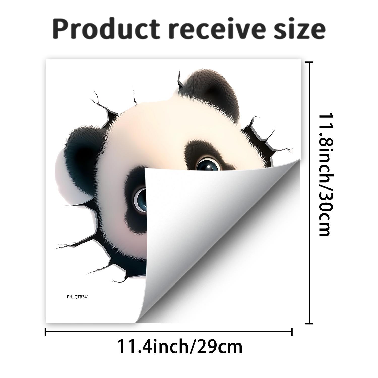 Мультяшный Милый Панда Пробивающий Стену Детская Спальня и Гостиная Декоративные Самоклеящиеся Наклейки на Стену 29*30cm