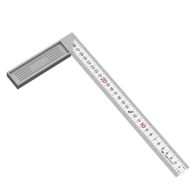 Stainless Steel 90° L-Shaped Woodworking Triangle Ruler (30mm/50mm)