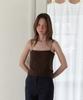 Aente Lace Sleeveless Knit - Brown