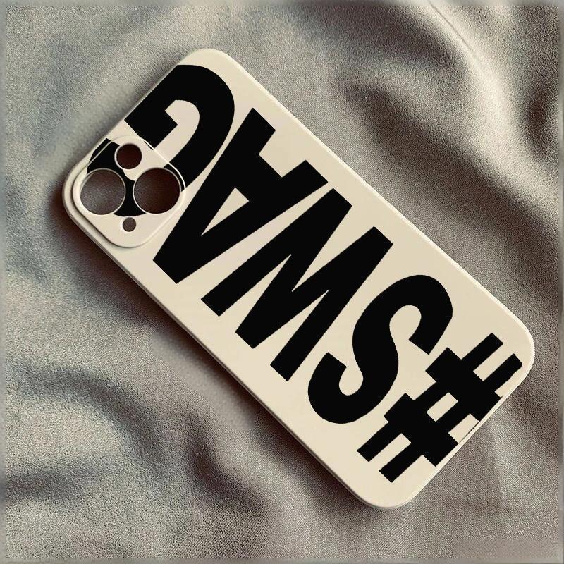 Custodia per Telefono Lettere Inglesi SWAG Per iPhone 17 16 15 11 12 14 13 Pro Max Mini XS XR 7 Plus 17E Cover in Silicone Antiurto Fundas