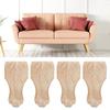 4PCS Carved Cabinet Feet Sofa Closet Coffee Table Foot Guesthouse Accessories for Hotel