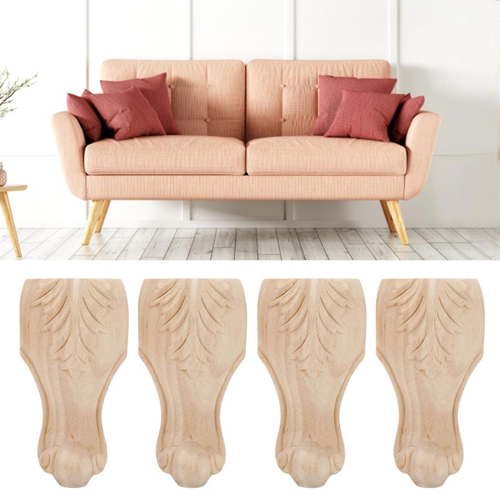 4PCS Carved Cabinet Feet Sofa Closet Coffee Table Foot Guesthouse Accessories for Hotel