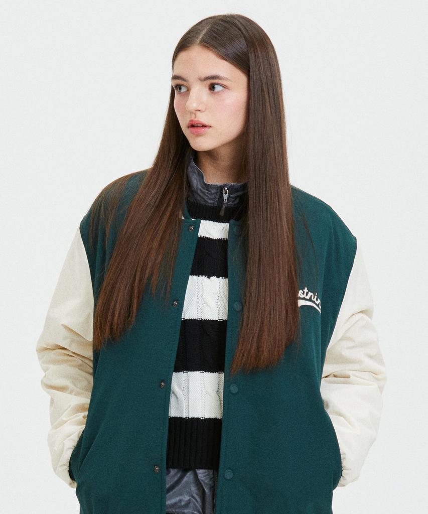 Distn9Ne Edition Varsity Padded Jumper Green (Lo1Ju019-045)