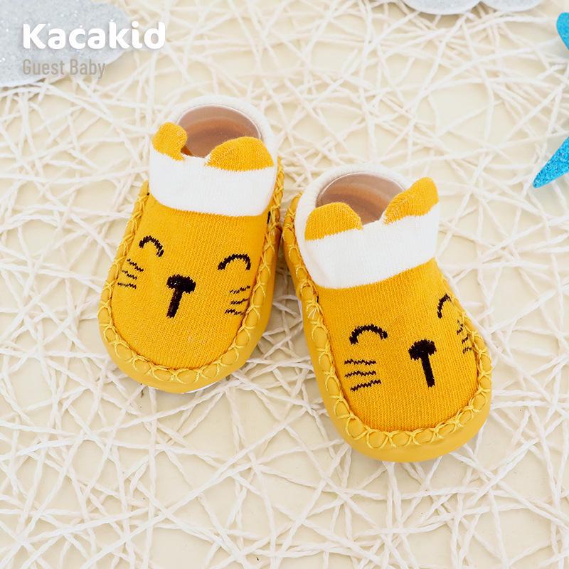 Autumn/Winter Cartoon Non-Slip Toddler Socks with Soft Leather Bottom