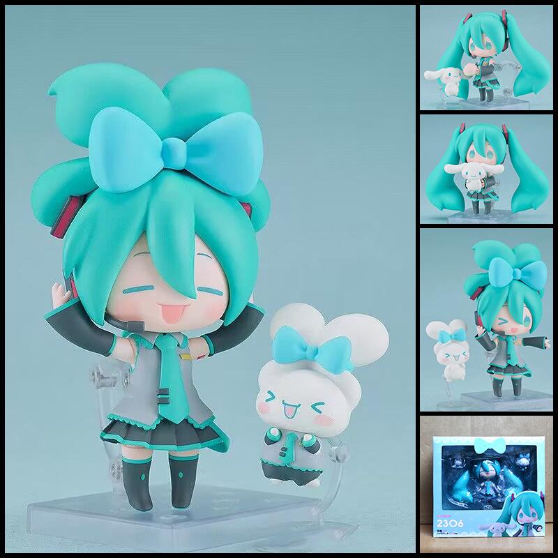 Hot Q Version 2490# 2306# 2759# Lucky Cat Hatsune Miku Symphony Anime Figures Model Doll Set Toy Movable Figurines Collection