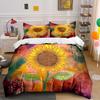 Vibrant Sunflower Art Design Bedding Duvet Cover Set Duvet Cover Pillowcases (1*Duvet Cover 2*Pillowcases, Without Duvet Insert)