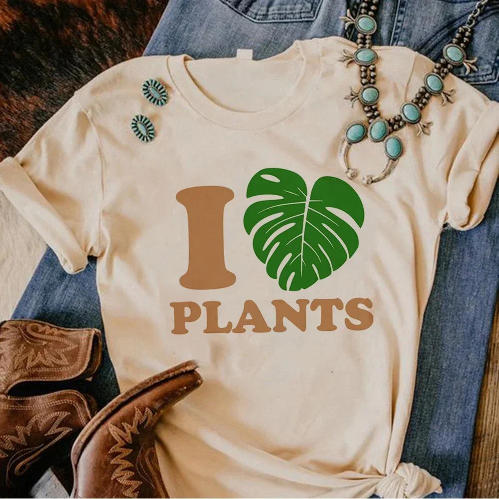 Funny T Shirt Female Graphic Clothing Plants T Shirt Women Summer Aesthetic Clothes