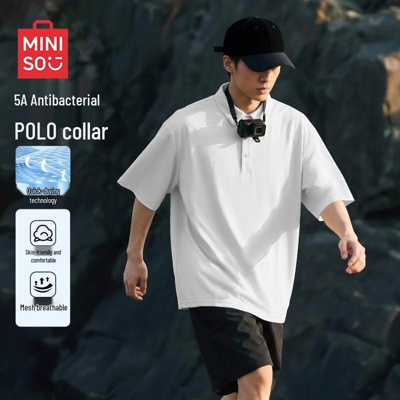 MINISO Men s Quick-Dry Sun Protection Polo Shirt M