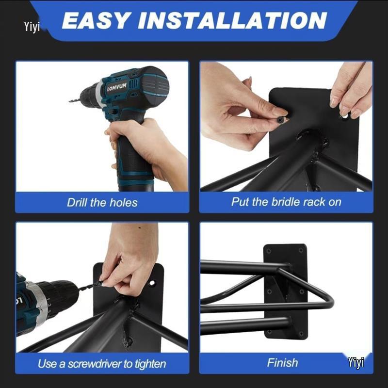 Wall-Mounted Cross-Country Saddle Rack for Oneness of Horse and Rider Harness