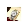 Nibosi Men's Classic Analog Watch Stainless Steel Waterproof Casual Date Display Metal Band White