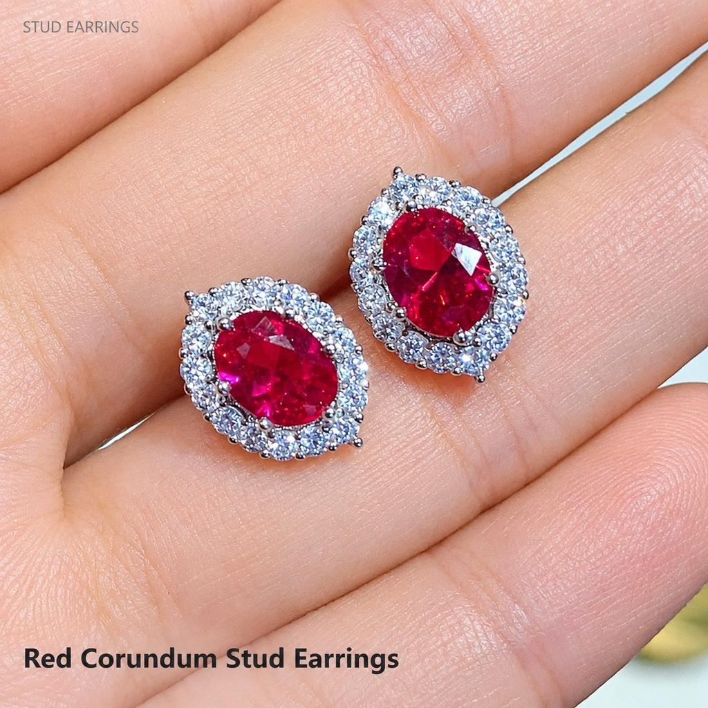 WNFU Women's Jewelry Set, Red Corundum, Copper