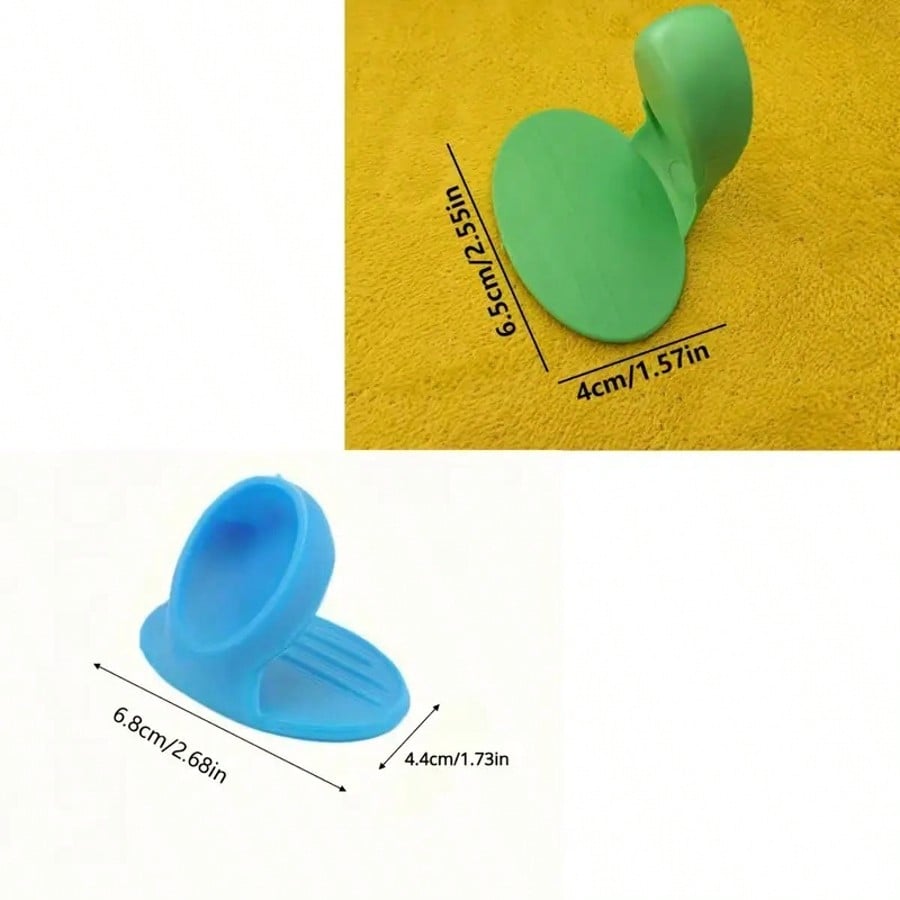 2pcs Silicone Heat-Resistant Finger Pot Cover, Thickened Anti Volume Kitchen Grip,Microwave Safe Oven Gloves, Non Electrically Insulated Cooking Tools