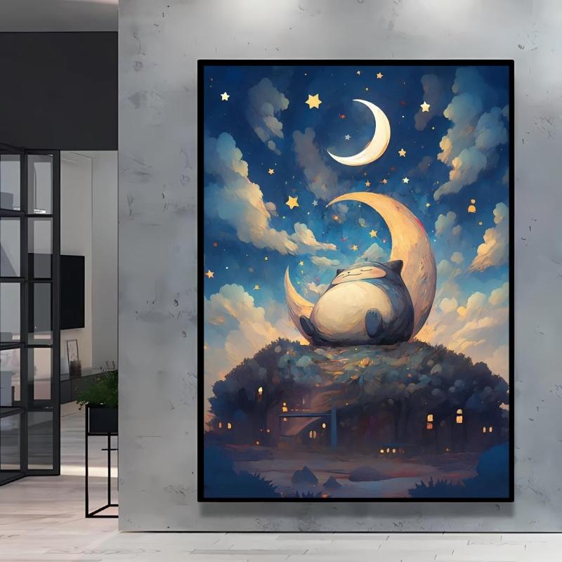 Adorable Pikachu Themed Home Wall Painting Printed on High Quality Canvas It's An Ideal Choice for Collection and Decoration