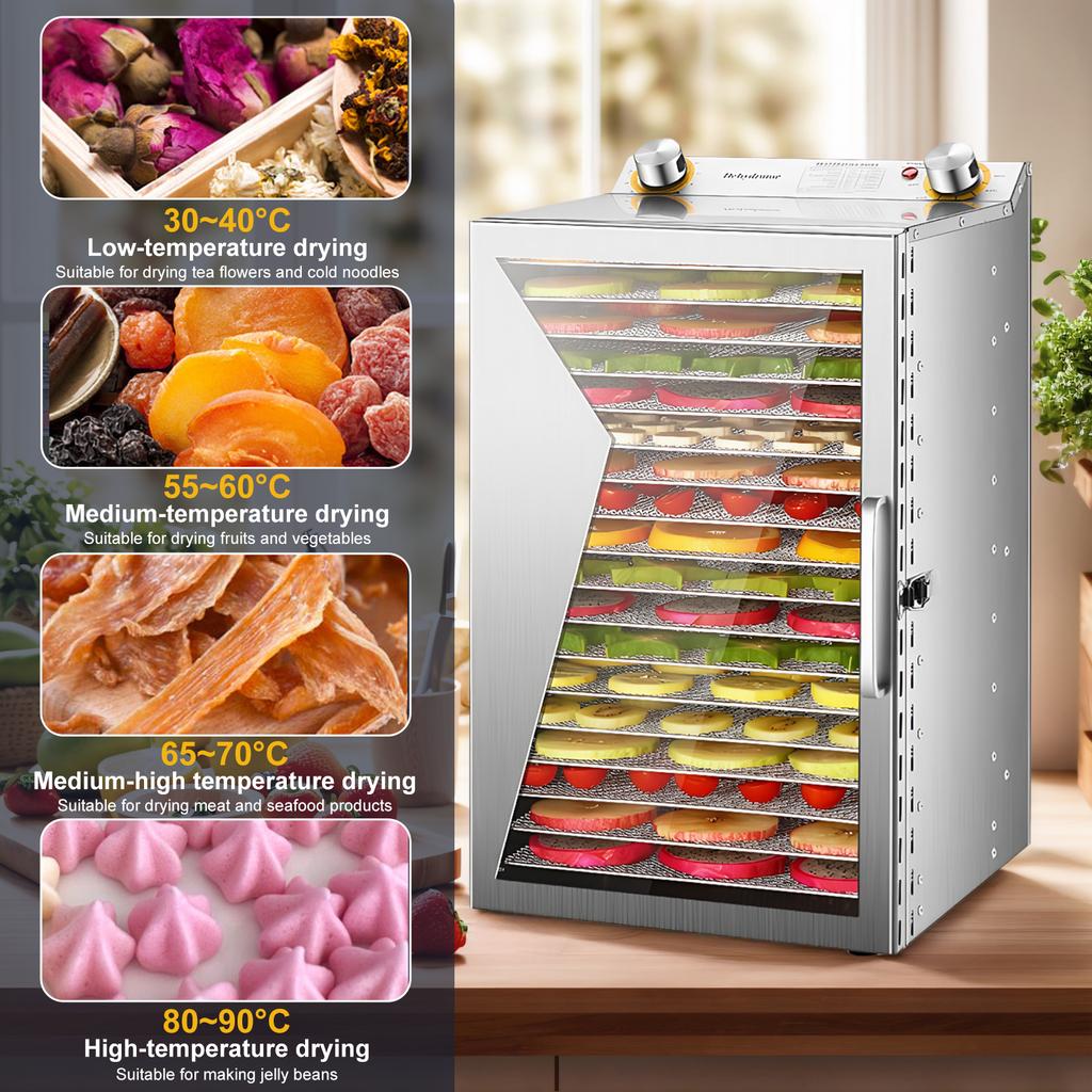 18 Schichten Heimgebrauch und Gewerbe 110V Fruchttrockner Gemüse Snacks Fleisch Heilmaterialien Frucht Smart Food Lufttrockner