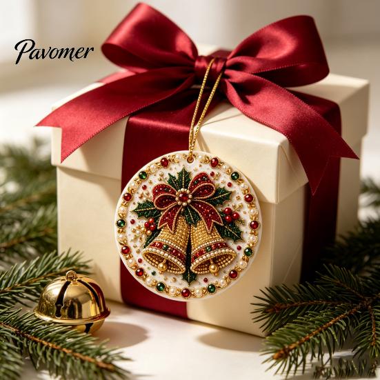 Holiday Tree Decorations Christmas Acrylic Hanging Ornament, Double Side Printed Decorative Piece Decor Pendant, Festive Home Decoration Gift