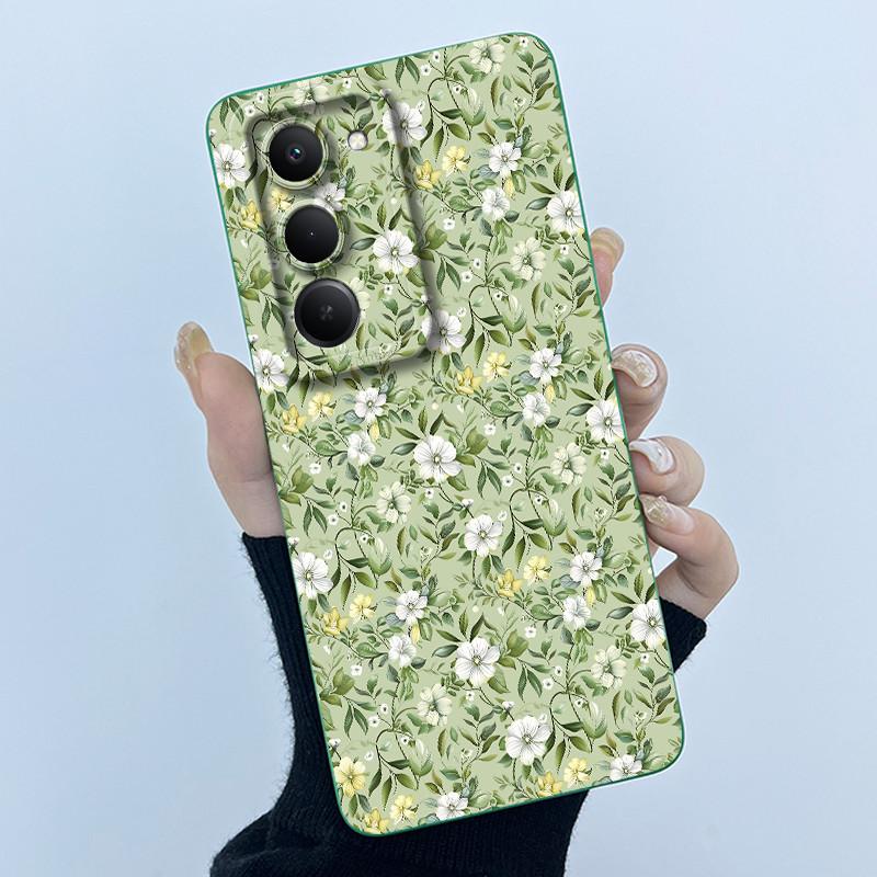 

Soft Case For Redmi 15 5G Case Fashion Simplicity Flower Liquid Silicone Back Cover For Xiaomi Redmi15 5G Protective Bumper Capa Redmi 15 5G