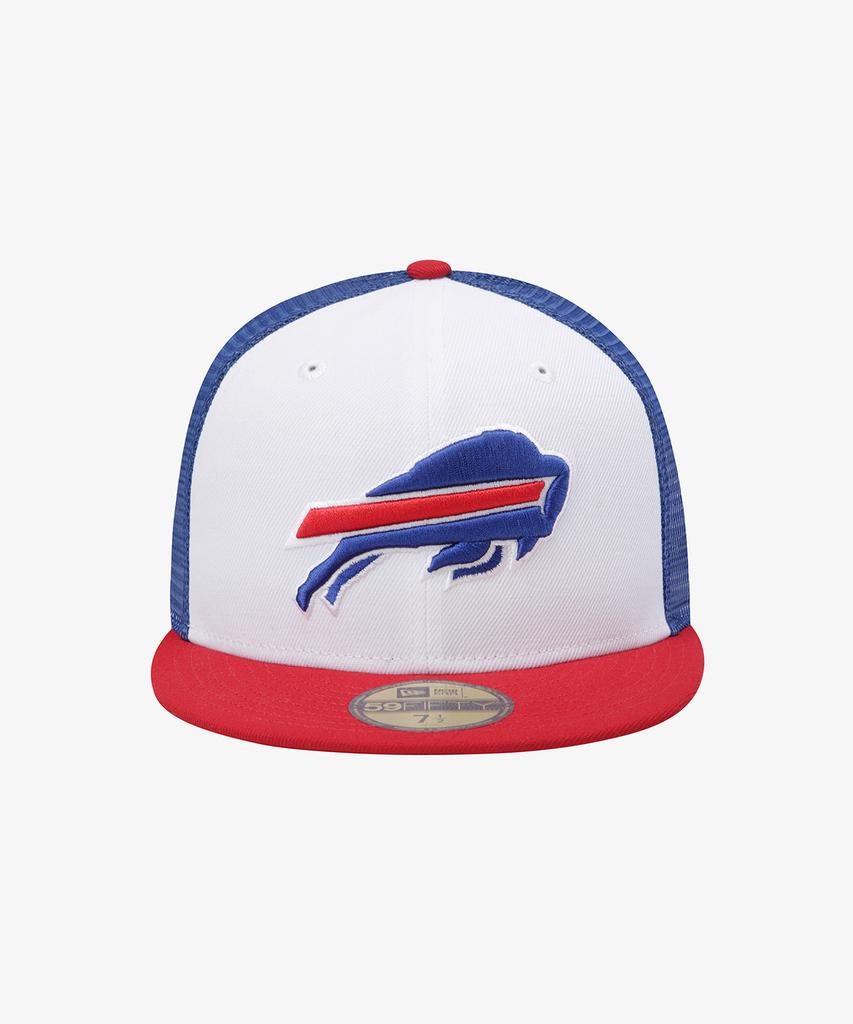 New Era Nfl Buffalo Bills Basic Mesh Fitted Cap Optic White/Scarlet 15131686