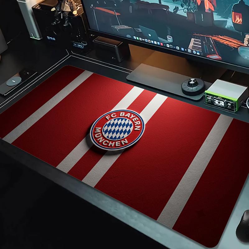 FC Bayern München Mauspads Großes Gaming-Tischkissen Rutschfest Laptop Tablet Großes Mauspads XXL Matte Mini-PC Spielmatte Mit Schlosskante_XIA 30cmx60cm(11.8x23.6inch)