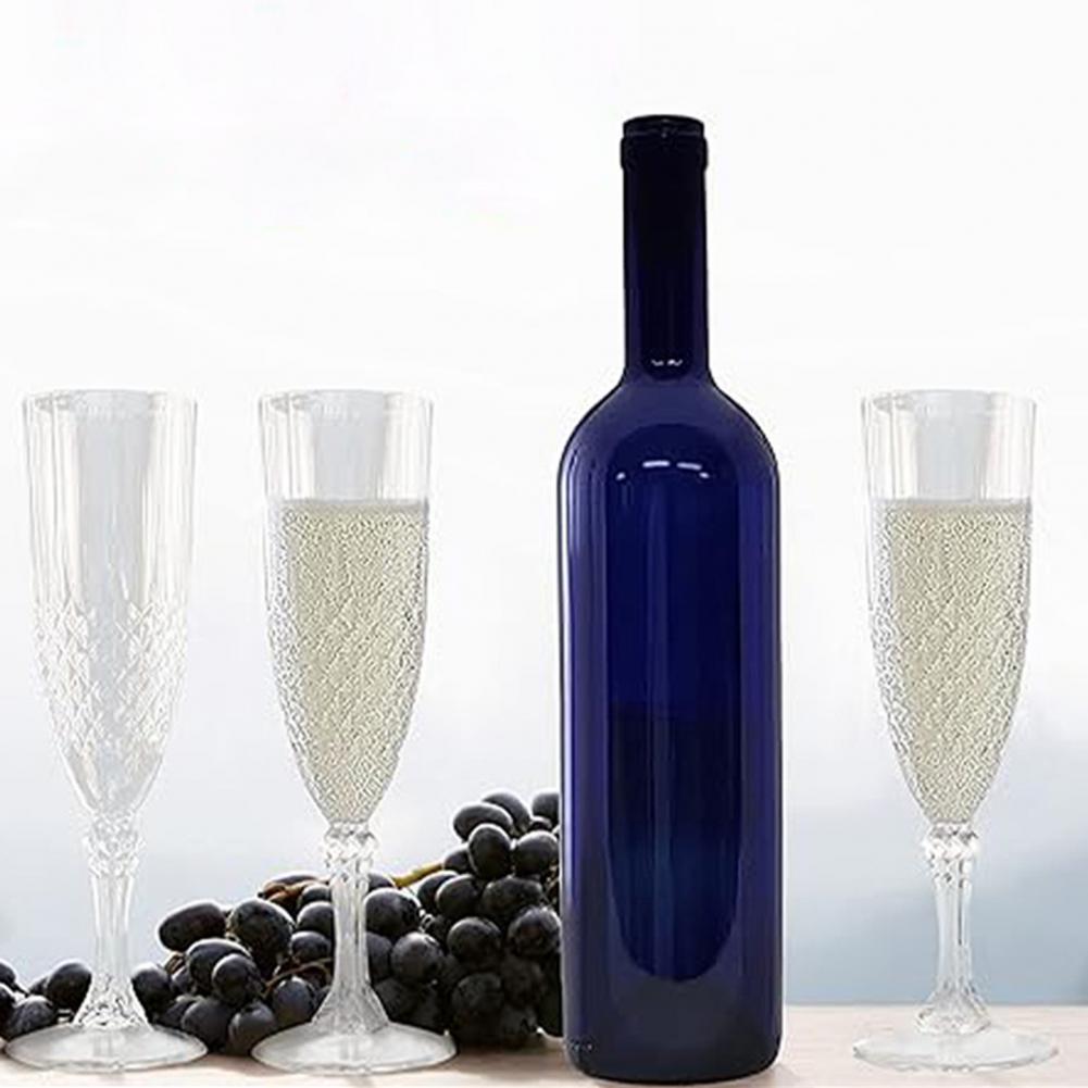 Plastic Wine Goblets Plastic Drinkware Elegant Shatterproof Plastic Champagne Flutes for Weddings for Toasting for Bachelor