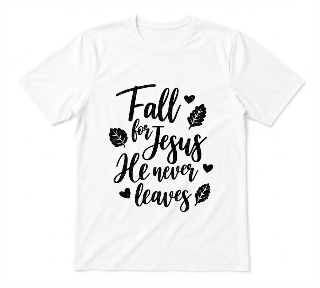 Fall For Jesus Christian Thanksgiving Apparel Unisex White T-shirt
