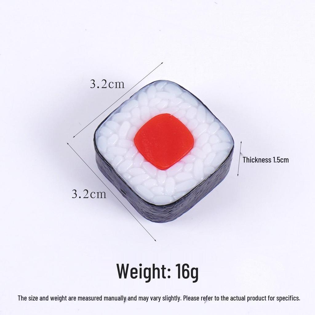PVC Sushi Onigiri Keychain: Japanese Cuisine Nori-Wrapped Rice Bag Charm