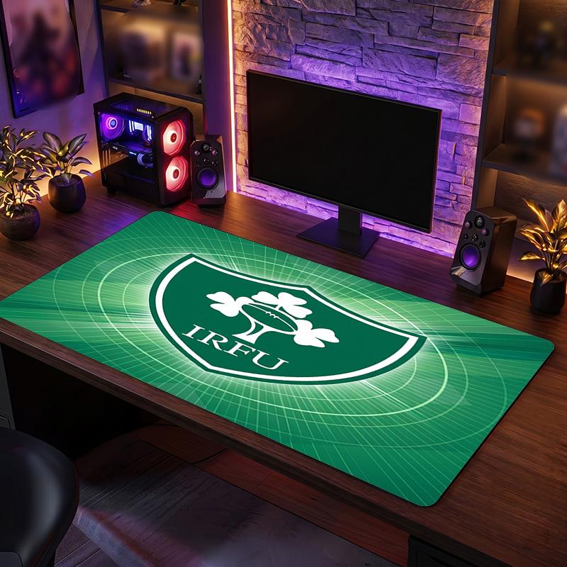 Irland Rugby Muster Mauspade Anti?Rutschfeste Gummi-Schreibtischunterlage Für Gaming Arbeiten Desktop-Dekoration