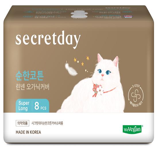 

Secret Day Нежные хлопково-льняные органические прокладки (Выберите 1 из 6) Super Long 8P