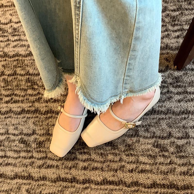 flat Mary Jane single shoes, gentle fattening and widening large size women's shoes