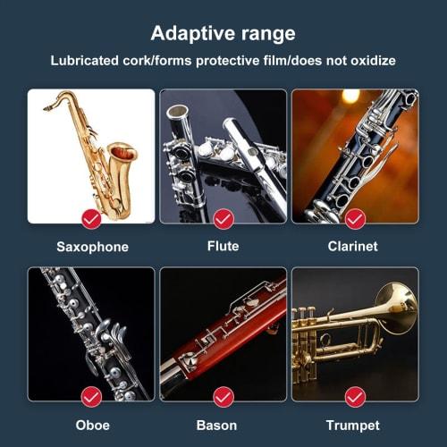 Clarinet Cork Grease | Cork Lubricant for Saxophone, Flute, and Clarinet | 5g Long-Lasting Woodwind Cork Grease | Cleaning and Care Accessories for De