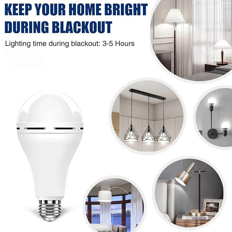 LED Rechargeable Bulb Light E27 9W/15W 1500mAh Emergency Bulb 85-265V for Home Power Outdoor Camping Failure Porch Garden Lamp