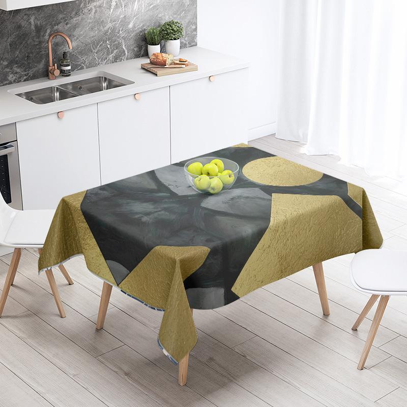 Nordic Minimalist Geometric Tablecloth Machine Washable Ins Style Dining Tablecloth Household Living Room Decorative